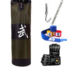 Load image into Gallery viewer, Boxing Punching Bag, Fitness Sandbags Striking Drop Hollow Empty Sand Bag with Chain Martial Art Training Punch Target, 100cm