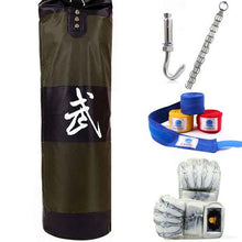 Load image into Gallery viewer, Boxing Punching Bag, Fitness Sandbags Striking Drop Hollow Empty Sand Bag with Chain Martial Art Training Punch Target, 100cm