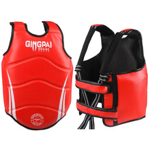 Cargar imagen en el visor de la galería, Chest Guard Boxing MMA Kickboxing Body Vest Protector Martial Arts WTF Reversible Rib Shield Taekwondo Target Training Uniform