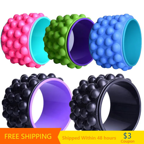 Back Roller Myofascial Release Trigger Point Yoga Wheel Foam Roller for Treat Back Pain Deep Tissue Massage Exercise Mobility