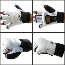 Load image into Gallery viewer, Taekwondo Hand protection gloves Half finger Mittens TKD Foot protector gloves WTF Approved MMA Karate Boxing gloves=1 Pair