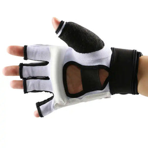 Taekwondo Hand protection gloves Half finger Mittens TKD Foot protector gloves WTF Approved MMA Karate Boxing gloves=1 Pair
