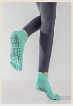 Load image into Gallery viewer, Full Toe Yoga Socks Women Cotton Silicone Non-slip Grip Low-ankle Five Toes Pilates Sock