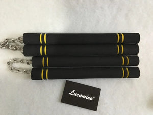 Nunchakus Martial Arts wushu practice Safety Foam Nunchakus Sponge Double Truncheon with Stainless Steel Chain(2pcs/lot)