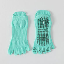 Load image into Gallery viewer, Full Toe Yoga Socks Women Cotton Silicone Non-slip Grip Low-ankle Five Toes Pilates Sock