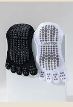 Load image into Gallery viewer, Full Toe Yoga Socks Women Cotton Silicone Non-slip Grip Low-ankle Five Toes Pilates Sock