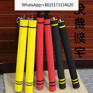 Nunchuck children's actual nunchucks, sponge training, stainless steel chain, two-section toy, Bruce Lee performance stick