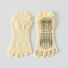 Load image into Gallery viewer, Full Toe Yoga Socks Women Cotton Silicone Non-slip Grip Low-ankle Five Toes Pilates Sock