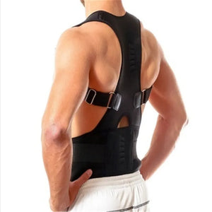 Adjustable Magnetic Posture Back Support Corrector Belt Band Belt Brace Shoulder Lumbar Strap Pain Relief Posture Waist Trimmer