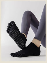 Load image into Gallery viewer, Full Toe Yoga Socks Women Cotton Silicone Non-slip Grip Low-ankle Five Toes Pilates Sock