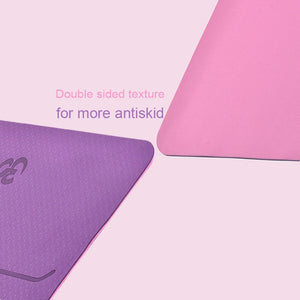 TPE Yoga Mat 6mm For Beginner Non-slip Sports Exercise Pad With Position Line For Home Fitness Gymnastics Pilates YM-004