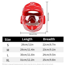 Load image into Gallery viewer, Full Face Head Guard Karate Helmet Taekwondo Headgear MMA Kick Boxing Head Protector Professional Training Helmets