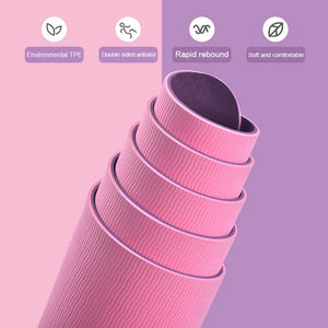 TPE Yoga Mat 6mm For Beginner Non-slip Sports Exercise Pad With Position Line For Home Fitness Gymnastics Pilates YM-004