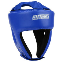 Load image into Gallery viewer, SUTENG- Red, Black, Blue Boxing Headgear Head Guard Martial Arts Sparring Helmet Face Head Protector