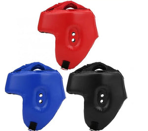 SUTENG- Red, Black, Blue Boxing Headgear Head Guard Martial Arts Sparring Helmet Face Head Protector