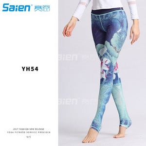 Printed Extra Long Women Yoga Leggings High Waist Tummy Control Over The Heel Yoga Pants