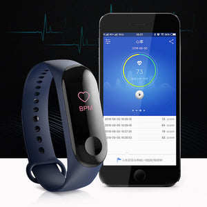 Sports Heart Rate Monitor Smart Wristband Fitness Tracker Health Outdoor Waterproof Multifunctional Blood Pressure Bracelet