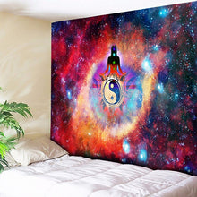 Load image into Gallery viewer, Indian Buddha Chakra Tapestry Galaxy Wall Tapestry Yin Yang Tai Chic Mandala Wall Hanging Vintage Yoga Room Bedding Boho Decor