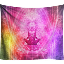 Load image into Gallery viewer, Indian Buddha Chakra Tapestry Galaxy Wall Tapestry Yin Yang Tai Chic Mandala Wall Hanging Vintage Yoga Room Bedding Boho Decor