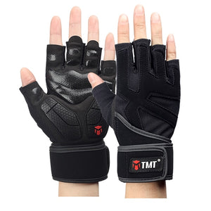 TMT Sports Fitness Weight Lifting Gym Gloves Training Fitness bodybuilding Workout Wrist   Wrap Exercise Glove for Men Women