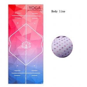 Microfiber Retro style Lotus Elephant Pattern Non-slip Yoga Mat Exercise Fitness Gymnastics Mat Tasteless Pilates Pad, 183*65cm