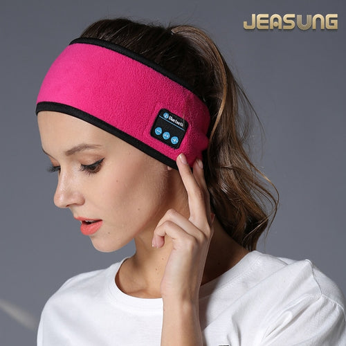 Wireless Bluetooth 5.0 Earphone yoga Headband Hat Soft Warm Sports Smart Cap Smart Speaker Stereo Scarf Headset with Mic