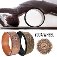 Cargar imagen en el visor de la galería, Yoga Wheel Pilate Wood Mandala Flower Professional Yoga Wheel Circles Gym Workout Bodybuilding Fitness Back Training Wheel