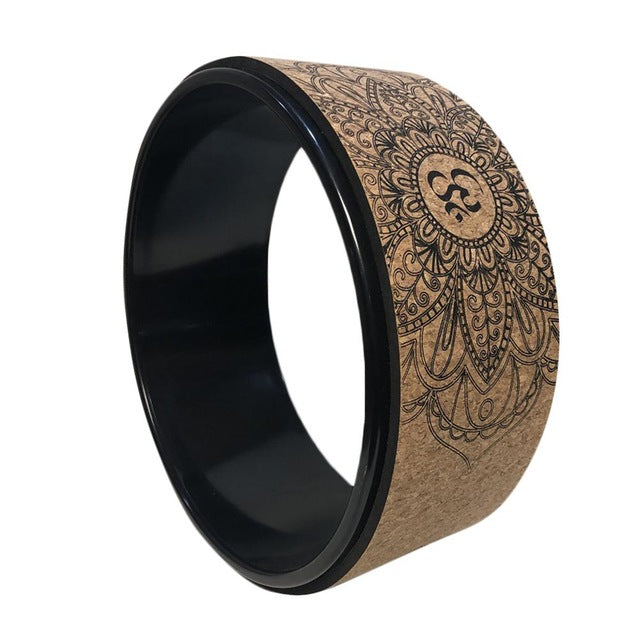 Yoga Wheel Pilate Wood Mandala Flower Professional Yoga Wheel Circles Gym Workout Bodybuilding Fitness Back Training Wheel