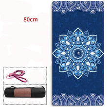 Load image into Gallery viewer, Yoga Mats Yoga Blanket Folding Fitness Mat High Temperature Suede Travel Printing, 66CM/80CM Natural TPE Slip-resistant