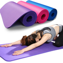 Cargar imagen en el visor de la galería, Non-slip Yoga Mats Tear Resistant NBR Fitness Mats Sports Gym Pilates Pads Health Lose Weight Fitness Exercise Pad, 10mm