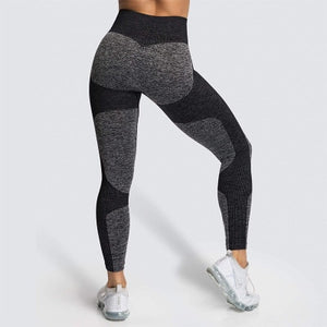 High Waist Yoga Pants Seamless Women Sports Leggings Fitness Solid Athletic Workout Long Tights Gym Running  Girls