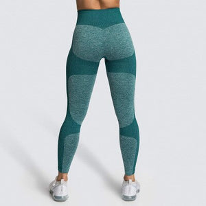 High Waist Yoga Pants Seamless Women Sports Leggings Fitness Solid Athletic Workout Long Tights Gym Running  Girls