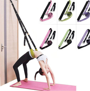 Yoga Fitness Stretching Strap Adjustable Leg Stretcher & Back Assist Trainer, Improve Leg Waist Back Flexibility Ballet Dance