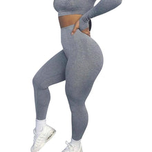 Cargar imagen en el visor de la galería, Seamless Yoga Leggings Women Solid Polyester Push Up Tights Leggings High Elasticity Sexy Running Sportswear Pants Female