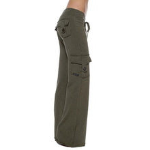 Load image into Gallery viewer, Women Yoga Pants Elastic Waist Button Pockets Fitness Exercise Running Pants FK88