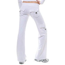 Load image into Gallery viewer, Women Yoga Pants Elastic Waist Button Pockets Fitness Exercise Running Pants FK88