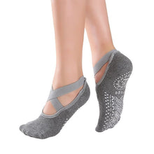 Load image into Gallery viewer, Women High Quality Bandage Yoga Socks Anti-Slip Quick-Dry Damping Pilates Ballet Socks Good Grip For Women Cotton Socks