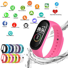 Cargar imagen en el visor de la galería, M4 Smart Silicone Watchs Sport Wristbands For Women LED Screen Fitness Traker Bluetooth Waterproof Lady Watchs Sports Brand