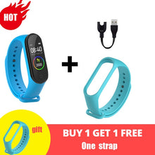 Cargar imagen en el visor de la galería, M4 Smart Silicone Watchs Sport Wristbands For Women LED Screen Fitness Traker Bluetooth Waterproof Lady Watchs Sports Brand