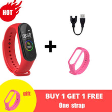 Cargar imagen en el visor de la galería, M4 Smart Silicone Watchs Sport Wristbands For Women LED Screen Fitness Traker Bluetooth Waterproof Lady Watchs Sports Brand