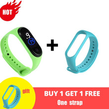 Cargar imagen en el visor de la galería, M4 Smart Silicone Watchs Sport Wristbands For Women LED Screen Fitness Traker Bluetooth Waterproof Lady Watchs Sports Brand