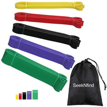 Load image into Gallery viewer, Stretch Resistance Band Exercise Expander Elastic Band Pull Up Assist Bands for Fitness Training Pilates Home Workout, 208cm