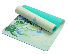Load image into Gallery viewer, Lotus Pattern Suede TPE Yoga Mat Pad Non-Slip Slimming Exercise Fitness Gymnastics Mat Body Building Esterilla Pilates, 6 MM