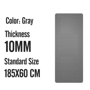 Yoga Mat For Men NBR Non-slip Exercise Tapete Gymnastics Fitness Mats 15MM Sport Pad With Bandages, 185X80 Big Size Gym Workout
