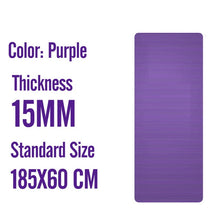 Load image into Gallery viewer, Yoga Mat For Men NBR Non-slip Exercise Tapete Gymnastics Fitness Mats 15MM Sport Pad With Bandages, 185X80 Big Size Gym Workout