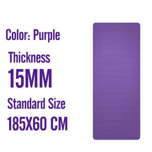 Yoga Mat For Men NBR Non-slip Exercise Tapete Gymnastics Fitness Mats 15MM Sport Pad With Bandages, 185X80 Big Size Gym Workout
