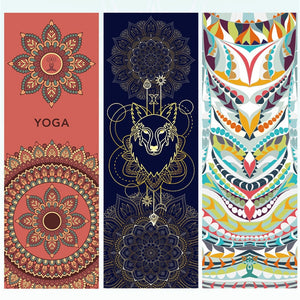 Hot Yoga Mat Towel 185*63cm Printed Yoga Towel Non slip Fitness Workout Mat Cover For Pilates Gym Yoga Blankets