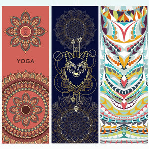 Hot Yoga Mat Towel 185*63cm Printed Yoga Towel Non slip Fitness Workout Mat Cover For Pilates Gym Yoga Blankets
