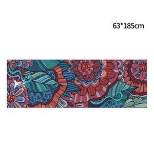 Hot Yoga Mat Towel 185*63cm Printed Yoga Towel Non slip Fitness Workout Mat Cover For Pilates Gym Yoga Blankets