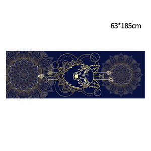 Hot Yoga Mat Towel 185*63cm Printed Yoga Towel Non slip Fitness Workout Mat Cover For Pilates Gym Yoga Blankets